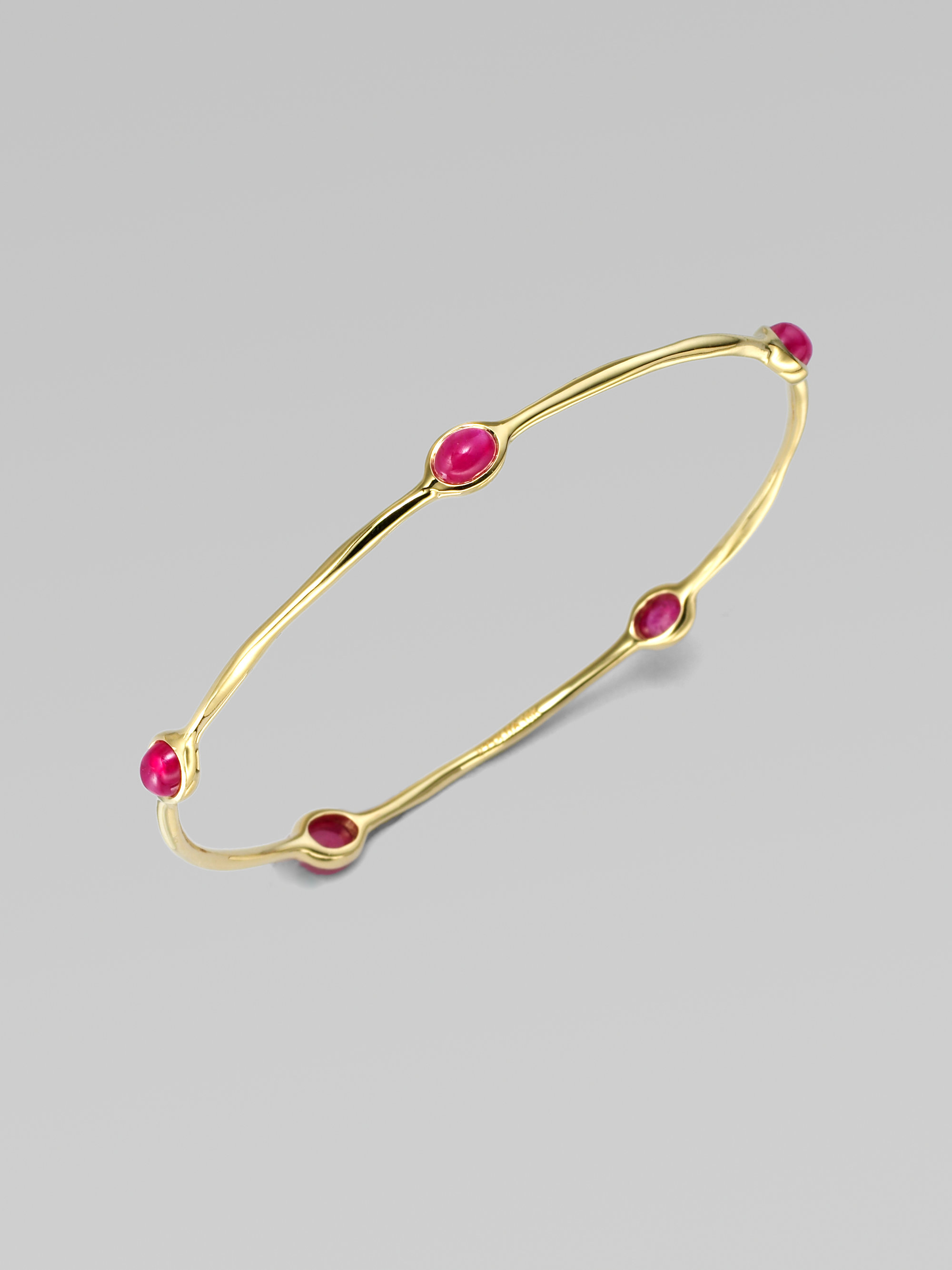 Lyst Ippolita 18k Gold Ruby Cabochon Bangle Bracelet In Metallic Gallery