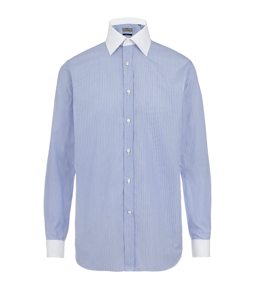 Canali Contrast Collar Shirt in Blue for Men (pearl) | Lyst