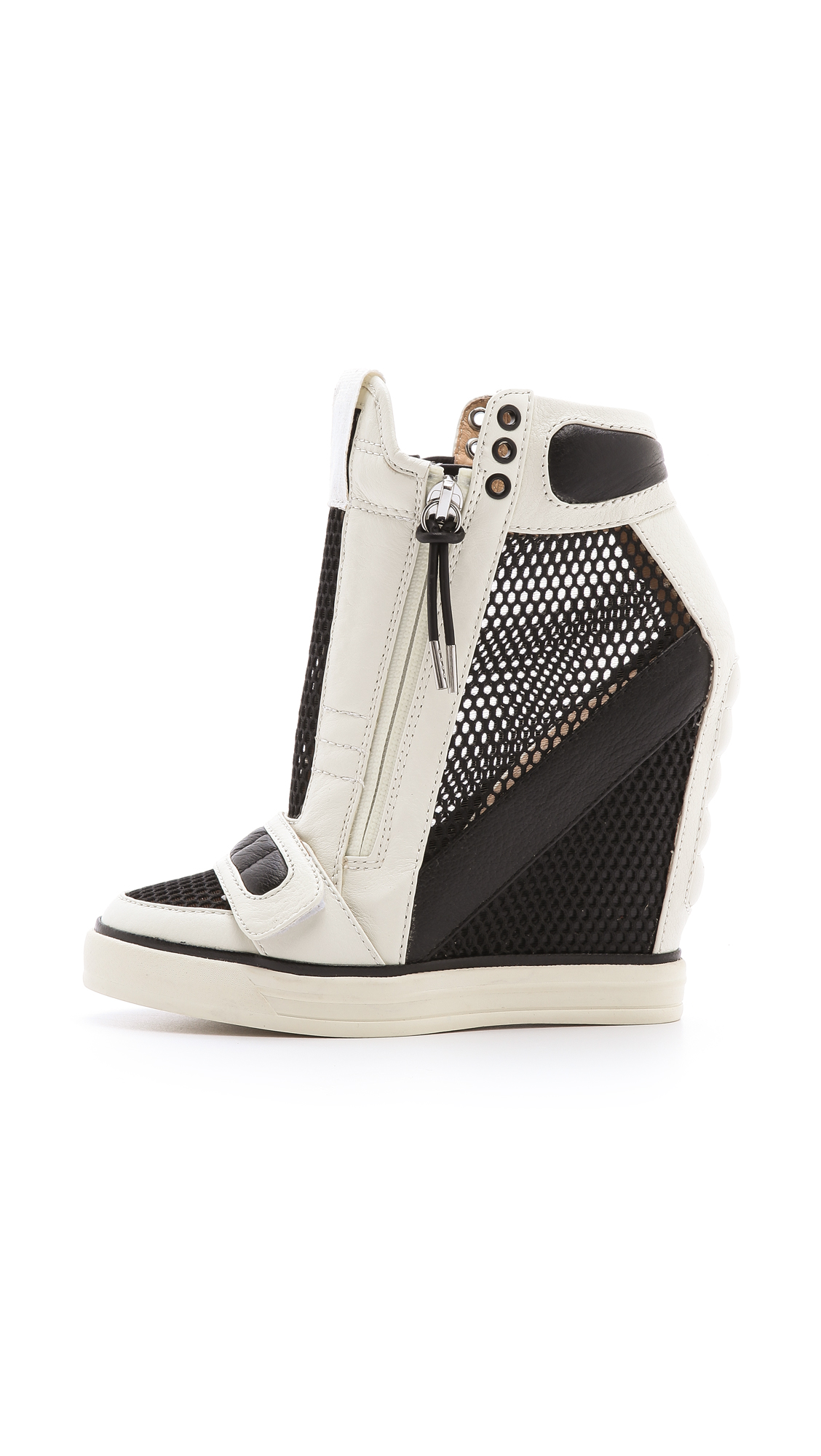 Lyst - L.A.M.B. Pamela Mesh Wedge Sneakers in Black