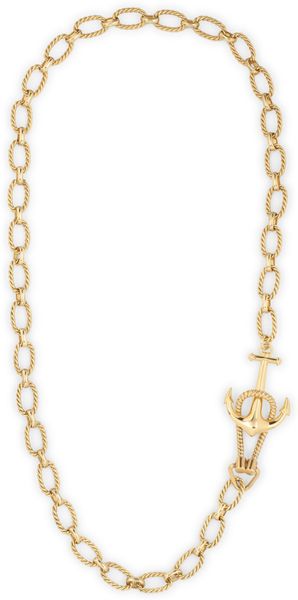 C. Wonder Nautical Chain Anchor Necklace in Gold | Lyst