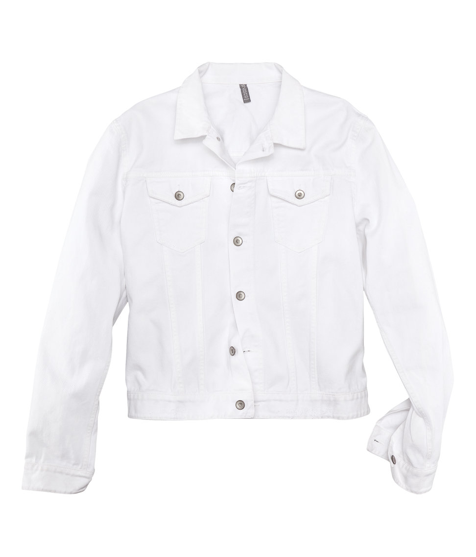 Lyst H M Denim Jacket In White For Men Gallery