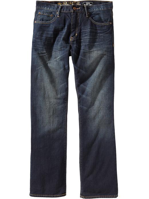 Old Navy Premium Slim Bootcut Jeans in Blue for Men (dark tint) | Lyst