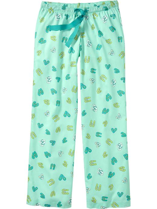 Old Navy Printed Poplin Pj Pants in Green (flip-flop) | Lyst