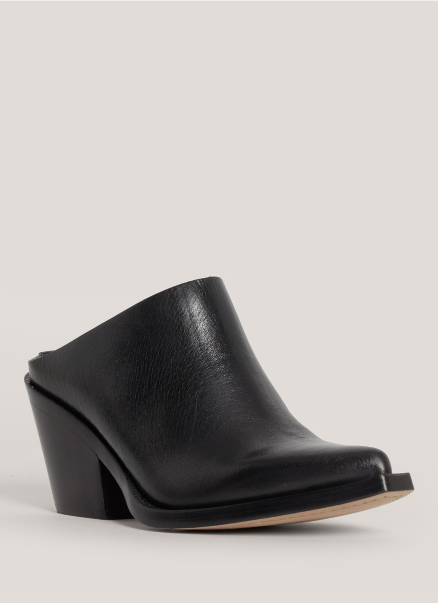 Lyst - Acne Studios Dana Leather Cowboy Mules in Black