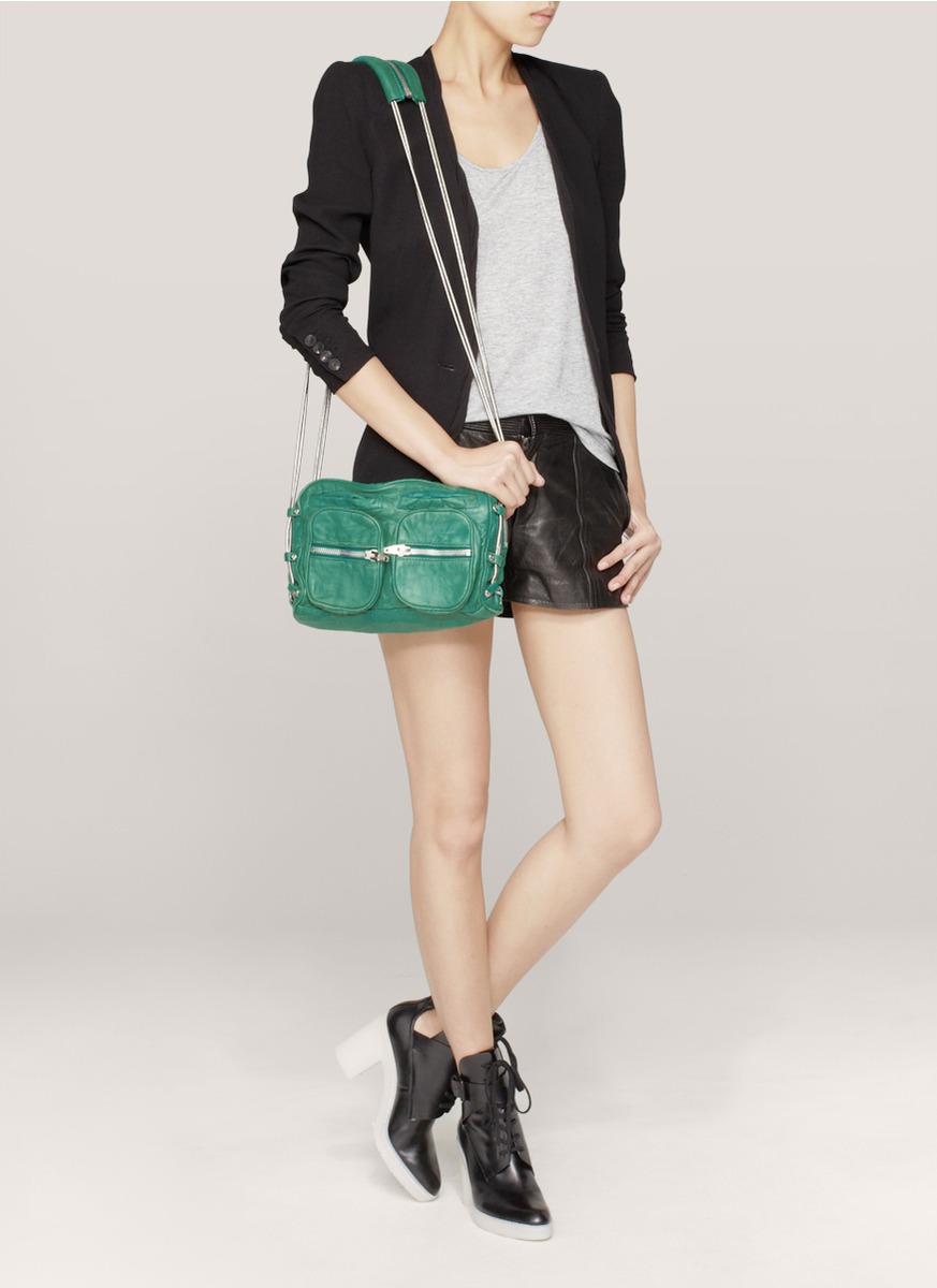 Lyst Alexander Brenda Chain Cross Body Bag In Green Gallery