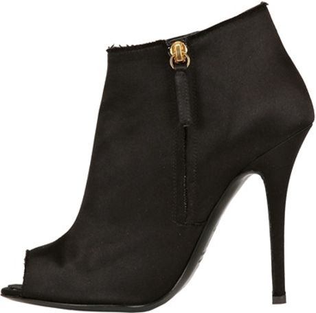 Giuseppe Zanotti Anja Rubik Calfskin Open Toe Boots in Black | Lyst