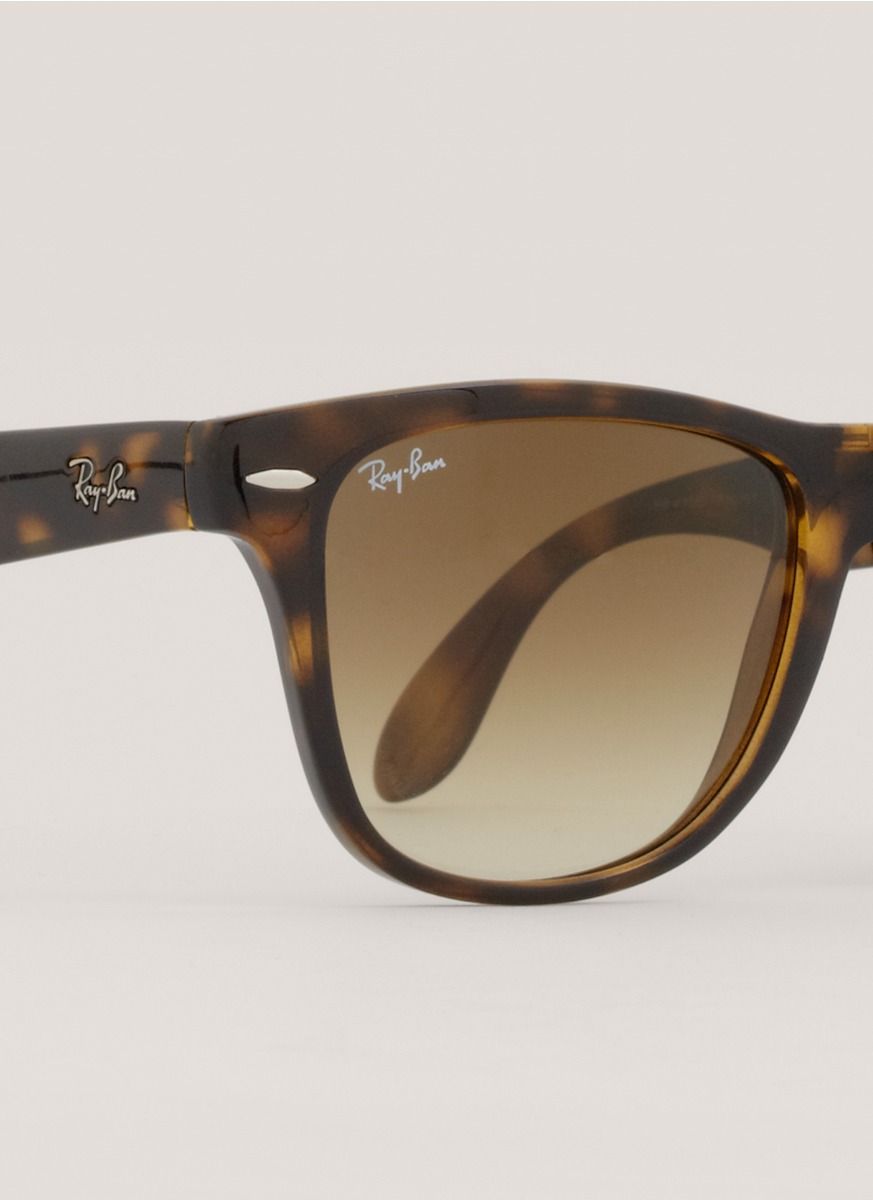 Ray Ban Folding Wayfarer Sunglasses In Brown Lyst 4488