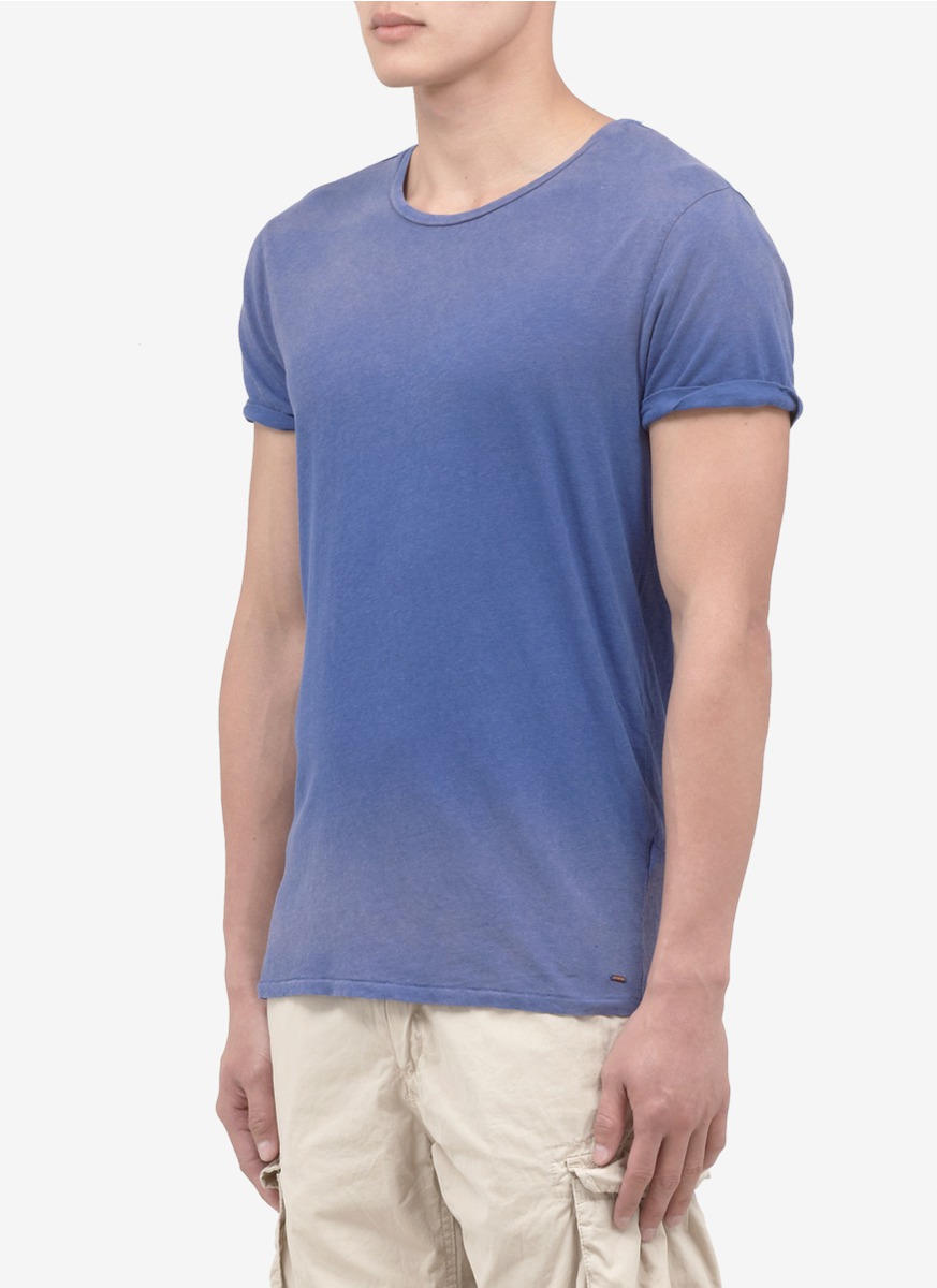 Lyst - Scotch & Soda Sun-faded T-shirt in Blue for Men