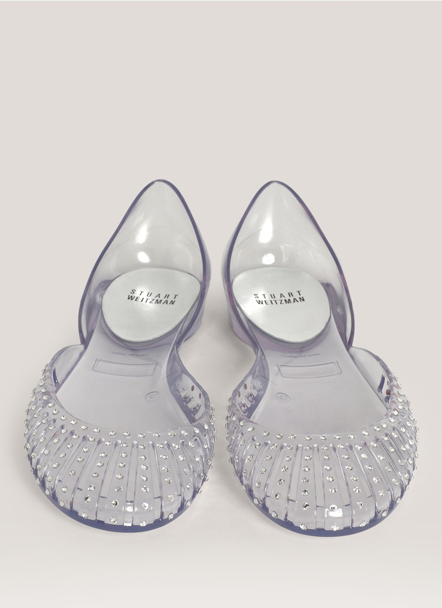 Lyst - Stuart weitzman Jealous Crystal Jelly Flats