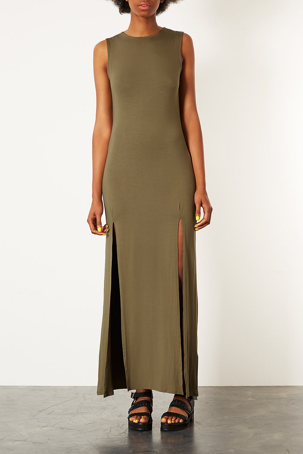 With Tags Missguided, Topshop Black Long Sleeved Split Maxi Dress ...