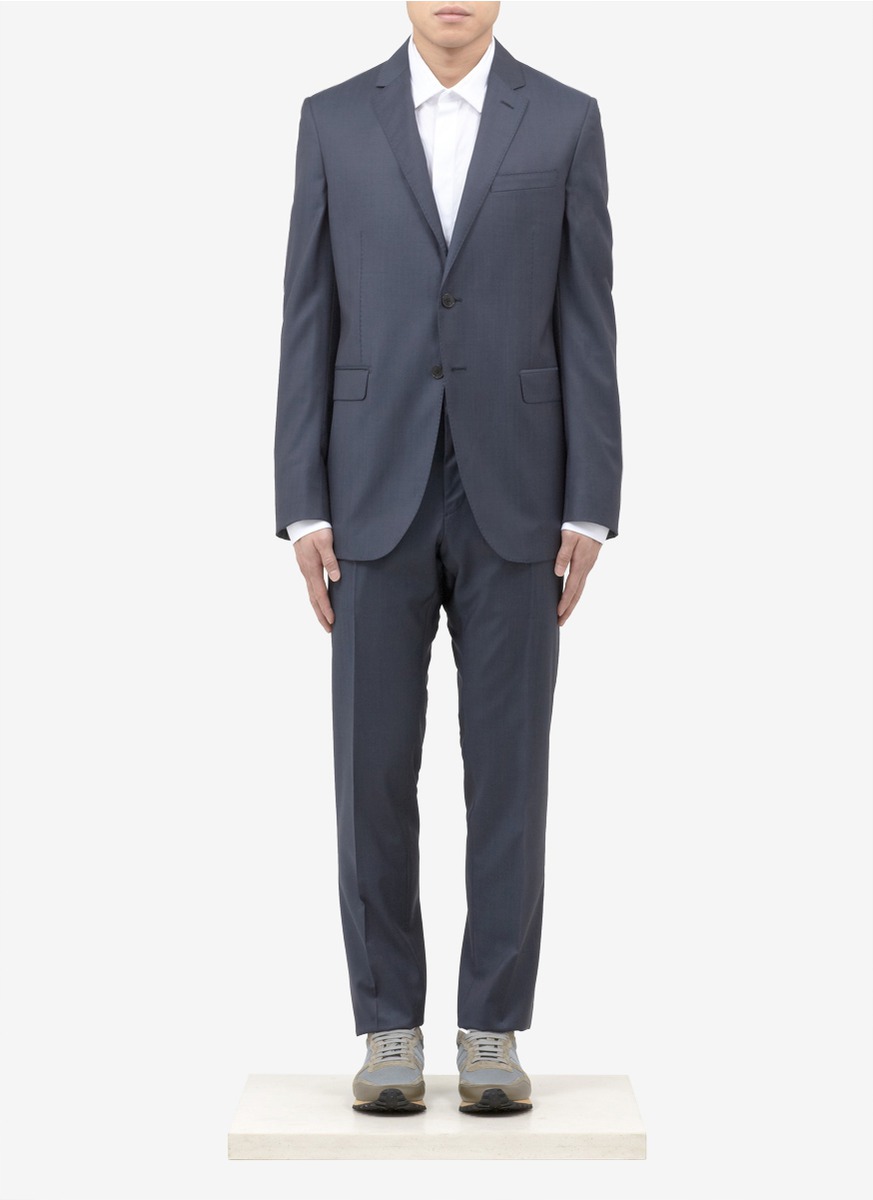 Valentino Wool cashmere Slimfit Suit in Blue for Men (navy) | Lyst