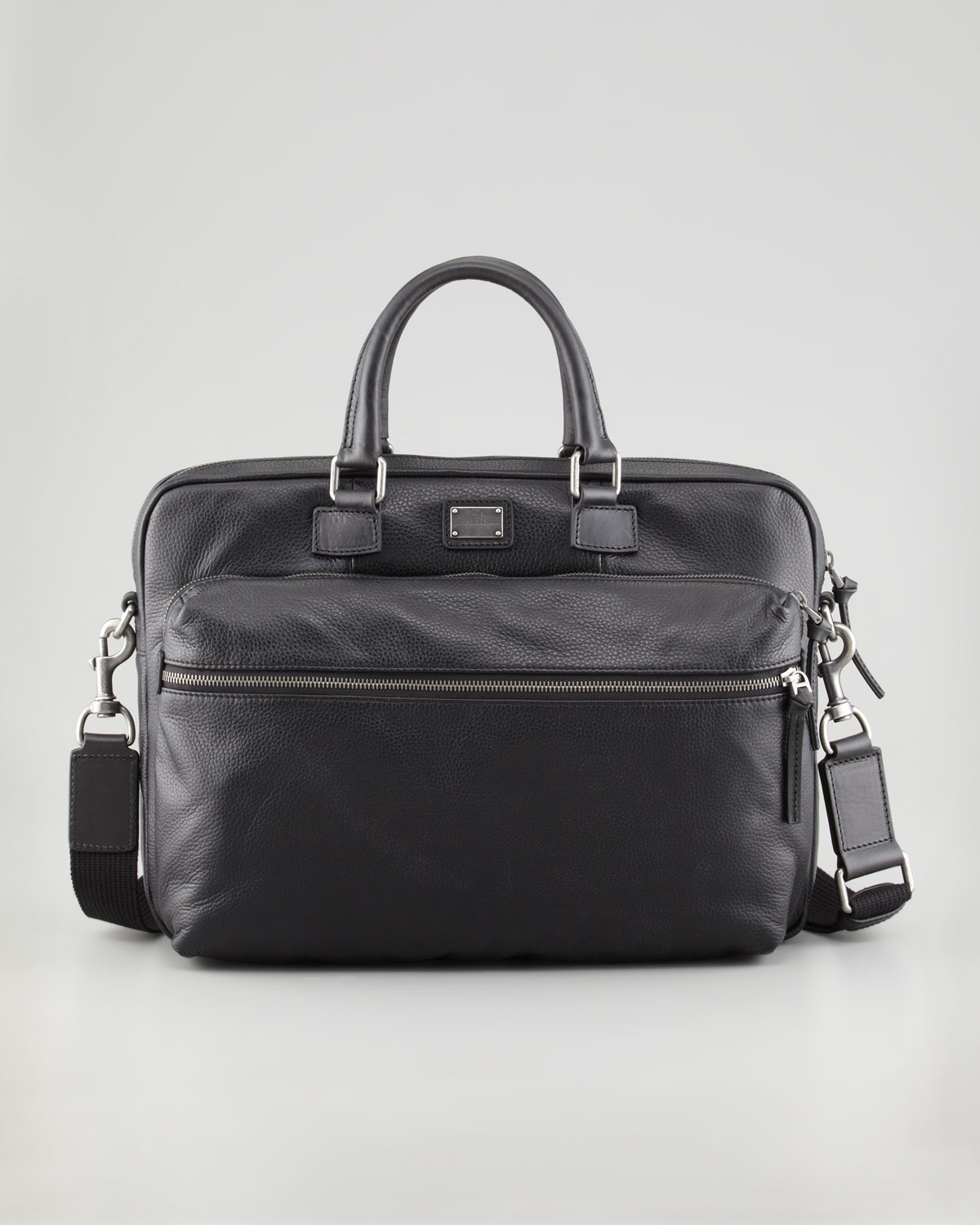 Dolce & gabbana Hank Leather Laptop Briefcase in Black for Men | Lyst