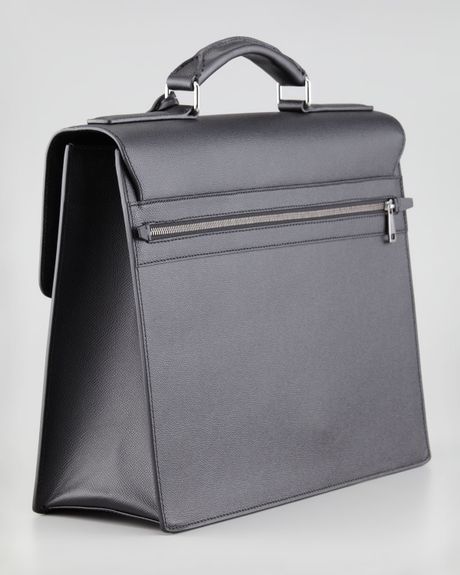 Dolce & Gabbana Remark Leather Briefcase with Combo Lock in Black for ...