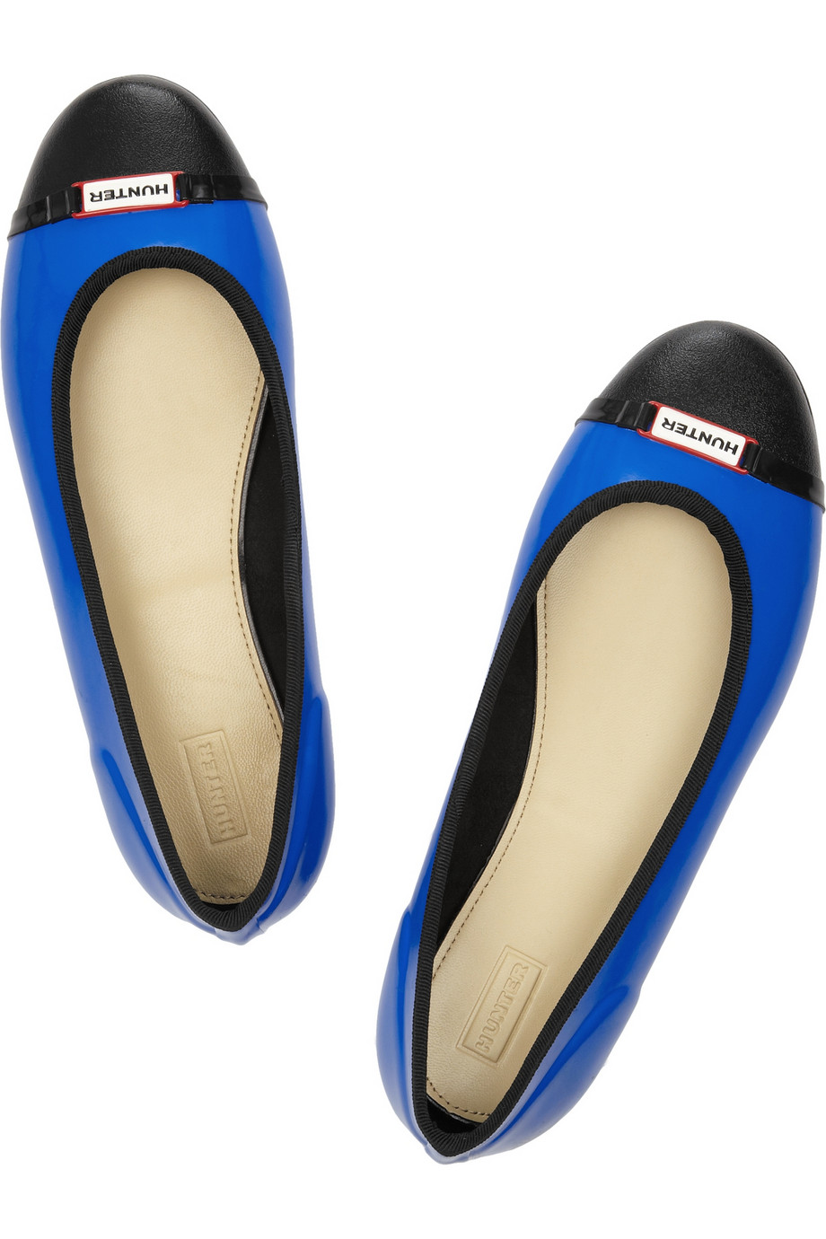 Hunter Curzon Rubber Ballet Flats in Blue Lyst