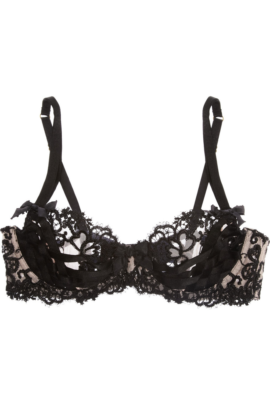 Agent Provocateur Dioni Embroidered Tulle Underwired Bra in Black | Lyst