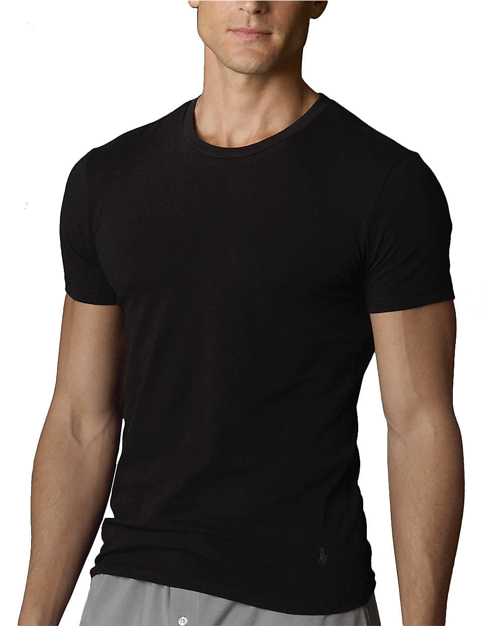 Lyst - Polo ralph lauren Two Pack Slim Fit Crewneck T-Shirts in Black ...