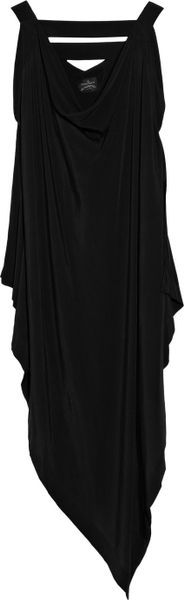 Vivienne Westwood Anglomania Resurrection Draped Jersey Dress in Black ...