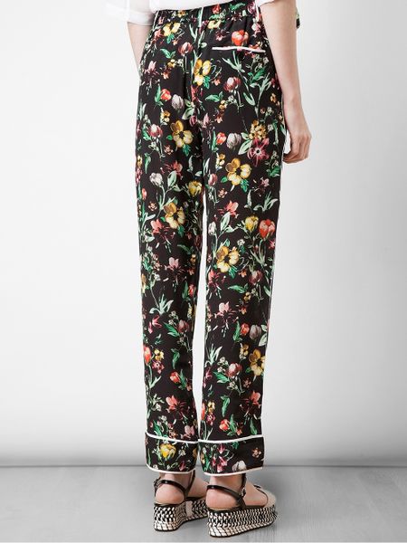 3.1 Phillip Lim Floral Printed Silk Pyjama Trousers in Floral | Lyst