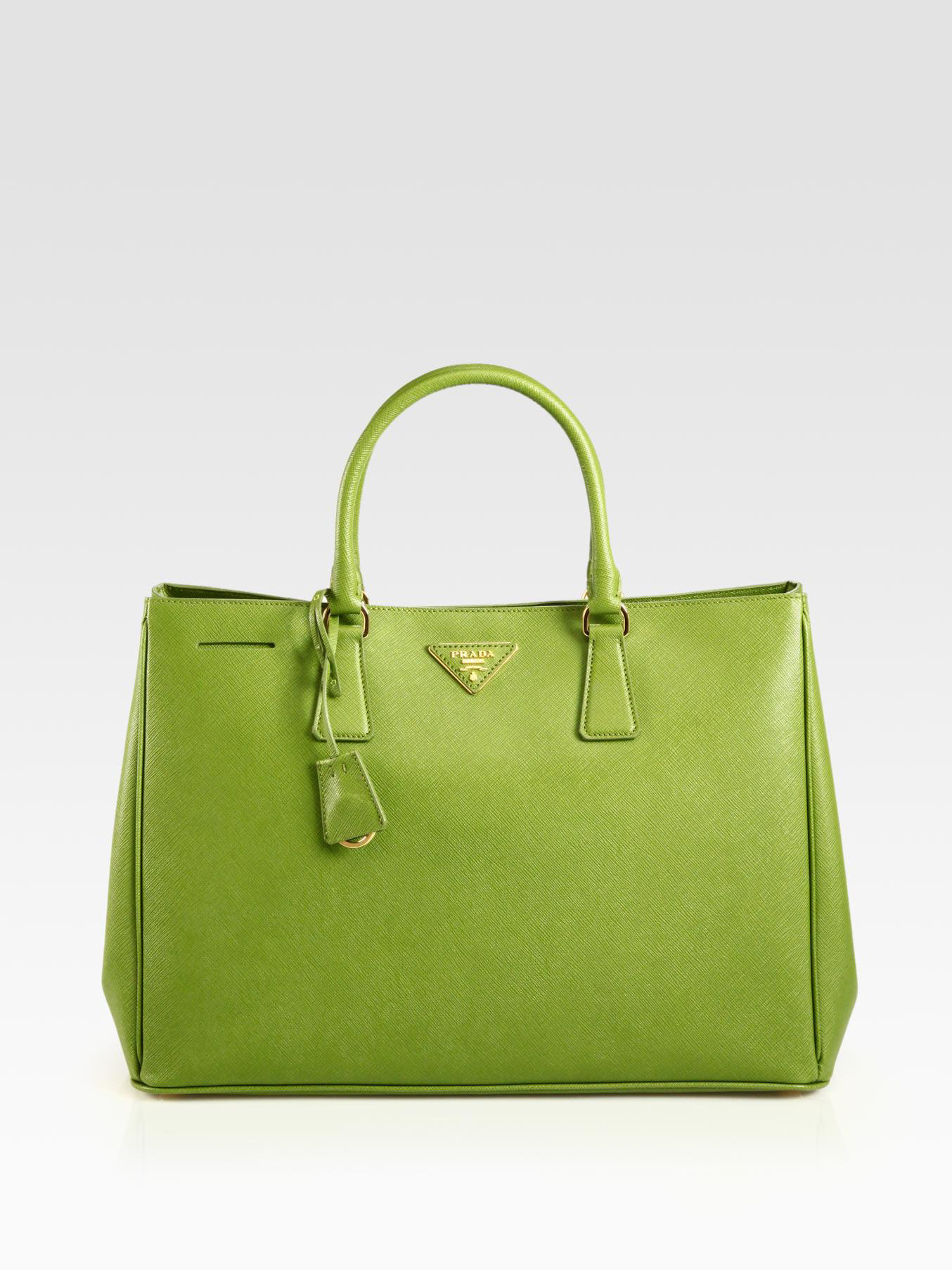 Lyst Prada Saffiano Lux Tote In Green Gallery