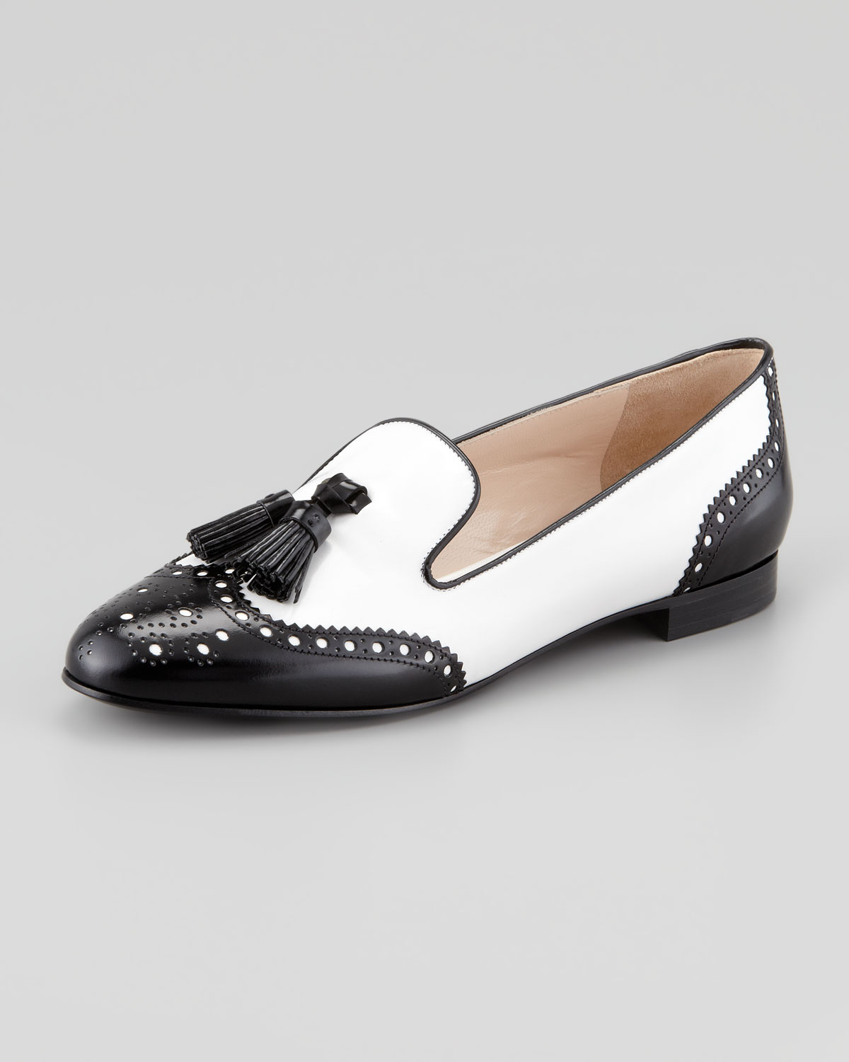 black and white loafers womens