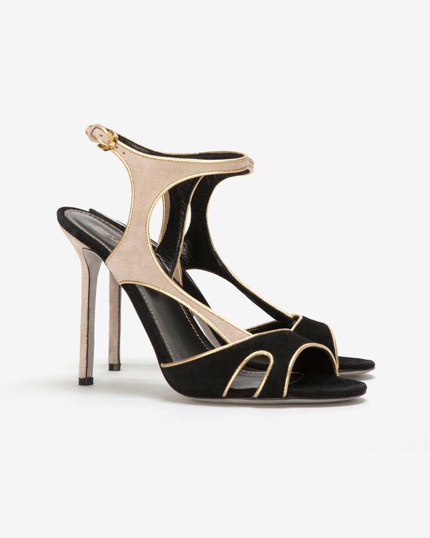 Sergio rossi Gleam High Heel Sandal in Metallic | Lyst