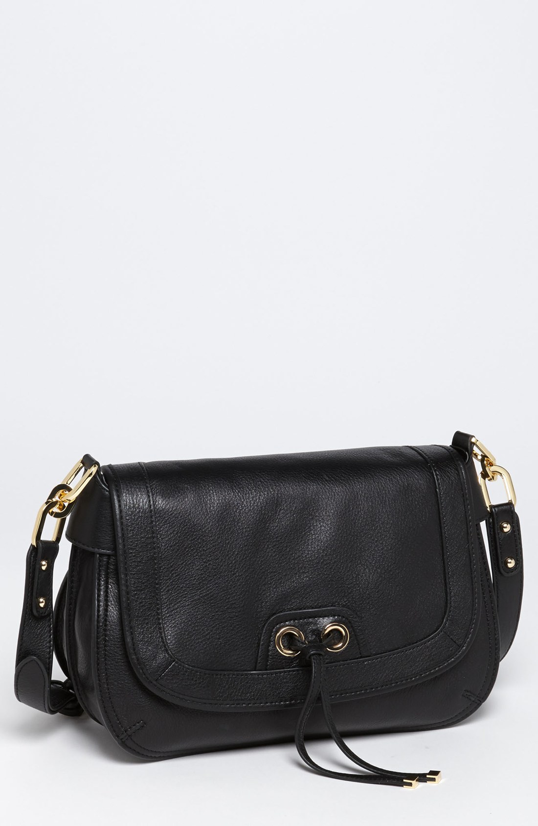Perlina Simone Leather Crossbody Bag in Black | Lyst