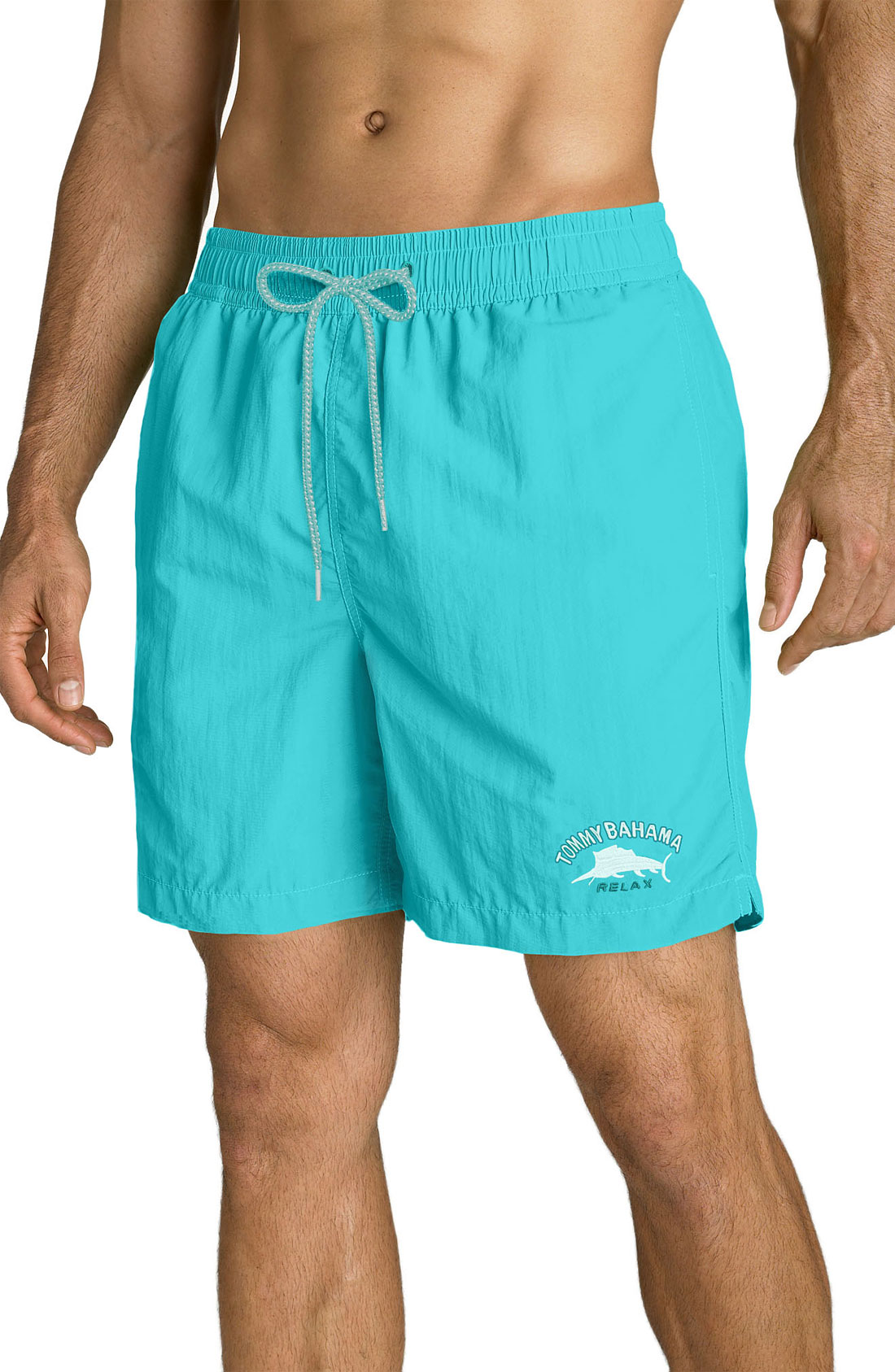 Tommy Bahama Happy Go Cargo Volley Swim Trunks in Blue for Men (aqua ...