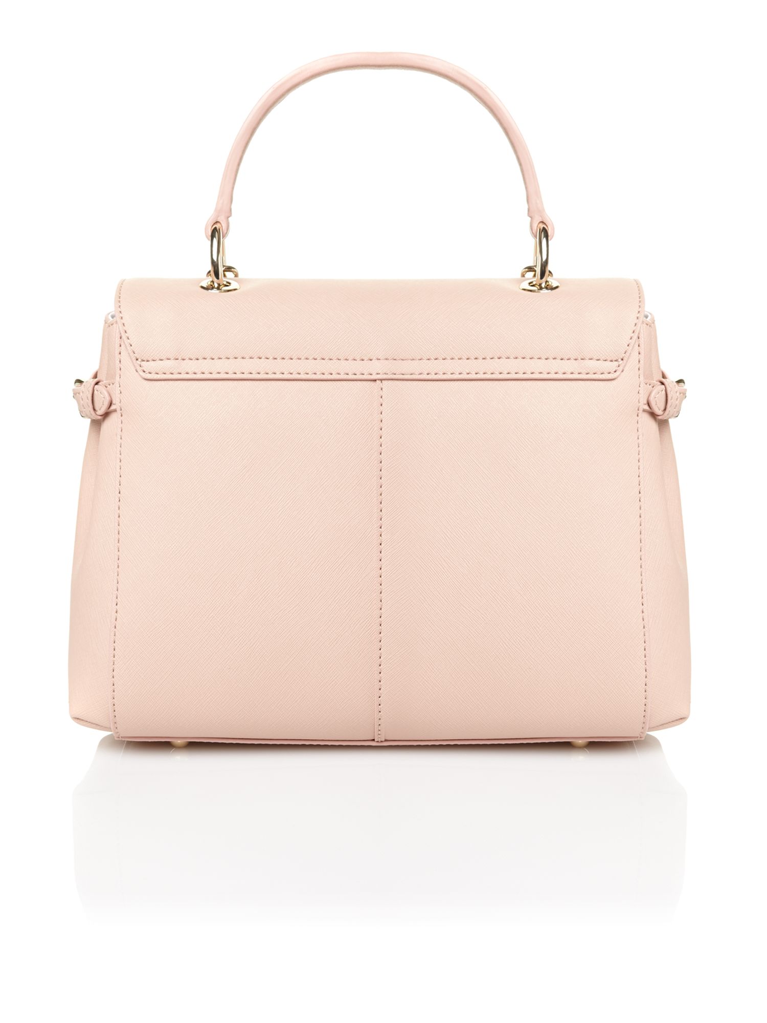 Dkny Saffiano-Leather Shoulder Bag in Pink | Lyst