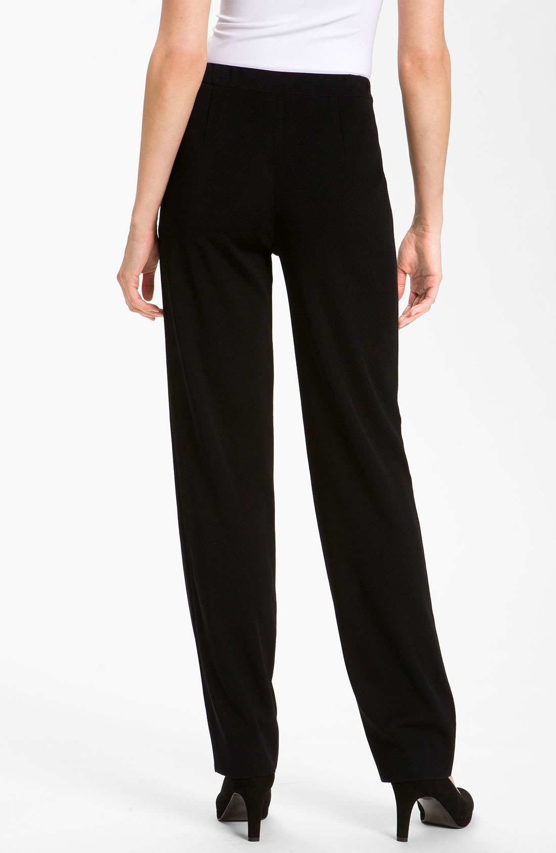 Misook Slim Knit Pants Online Exclusive in Black | Lyst