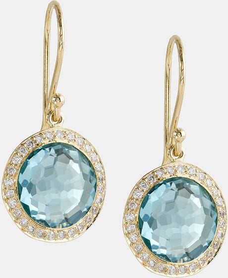 Ippolita Rock Candy Mini Lollipop Diamond 18k Gold Earrings in Yellow ...