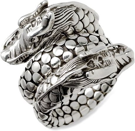 John Hardy Naga Dragon Coil Ring in Silver (sterling silver) | Lyst