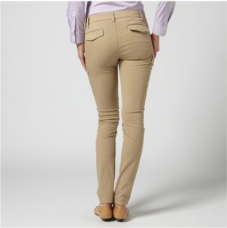 Uniqlo Skinny Fit Cargo Pants in Beige | Lyst