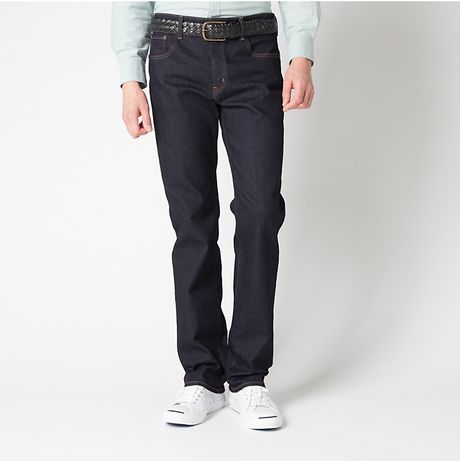 Uniqlo Relaxed Fit Straight Jeans in Blue for Men | Lyst