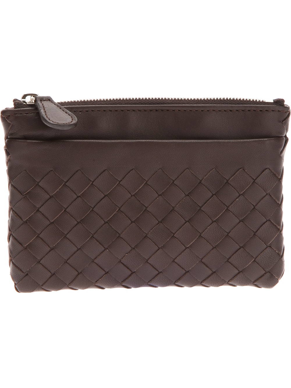 lyst bottega veneta lattice zip coin purse in brown lyst bottega veneta lattice zip coin purse in brown