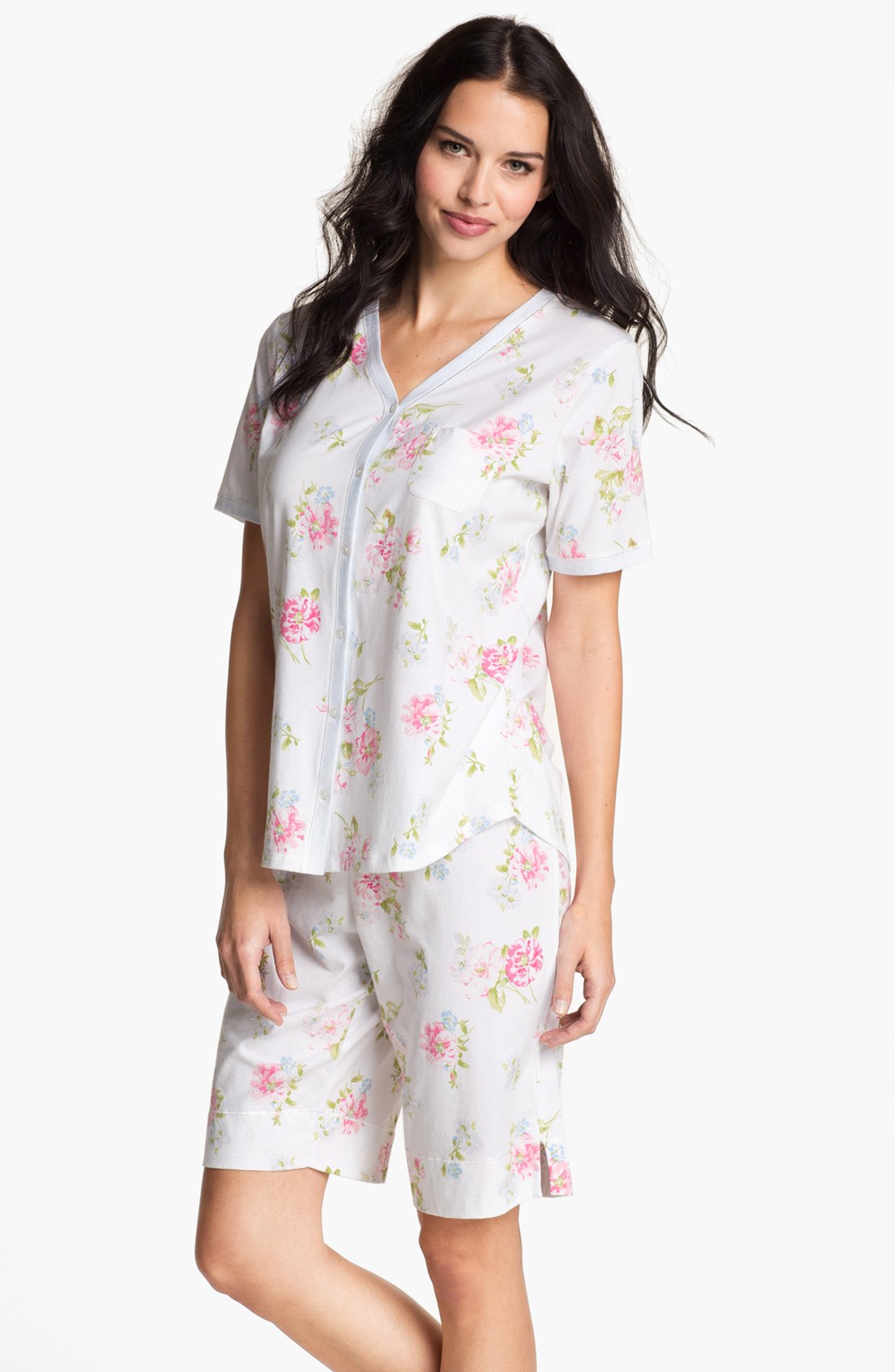 Carole Hochman Designs Bermuda Pajamas in Floral (lacy floral white) | Lyst