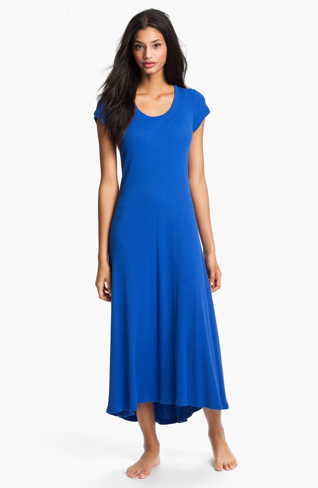 Lauren By Ralph Lauren Sleepwear Cap Sleeve Maxi Gown in Blue (modern ...