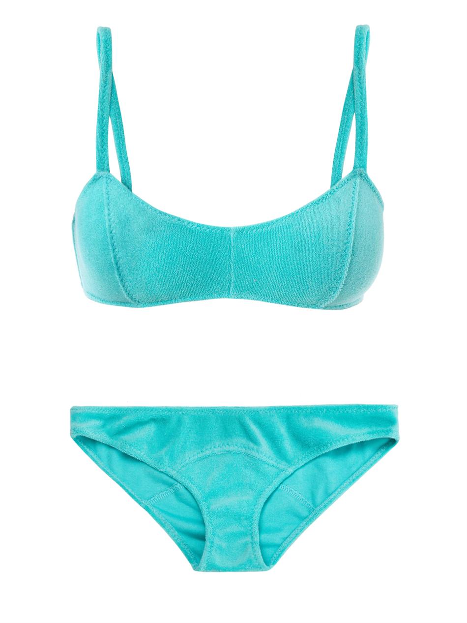 Lyst - Lisa marie fernandez Genevieve Terry Cloth Bikini in Blue