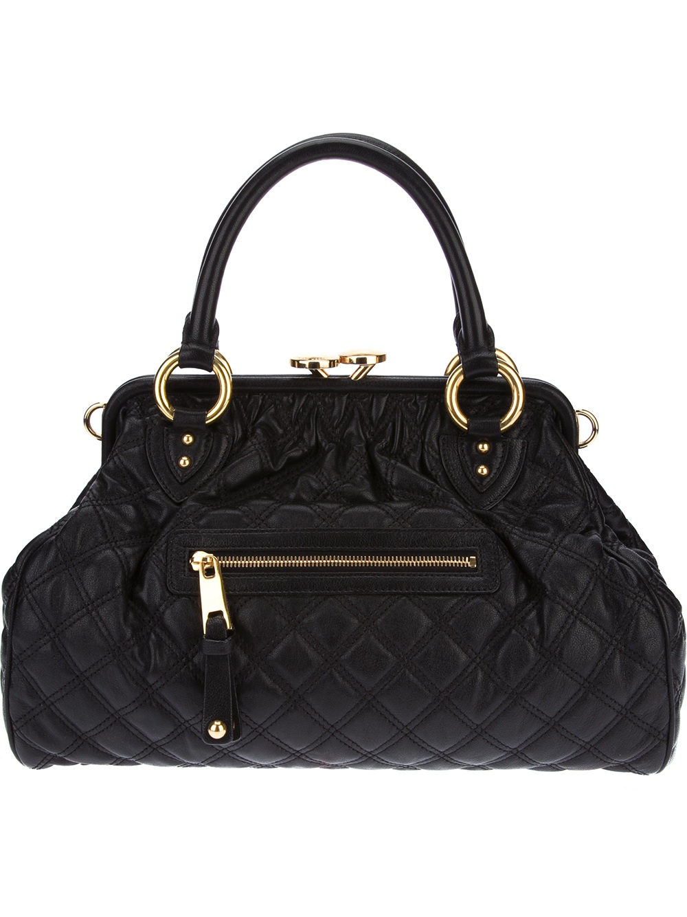 Marc Jacobs Mini Stam Quilted Bag in Black | Lyst