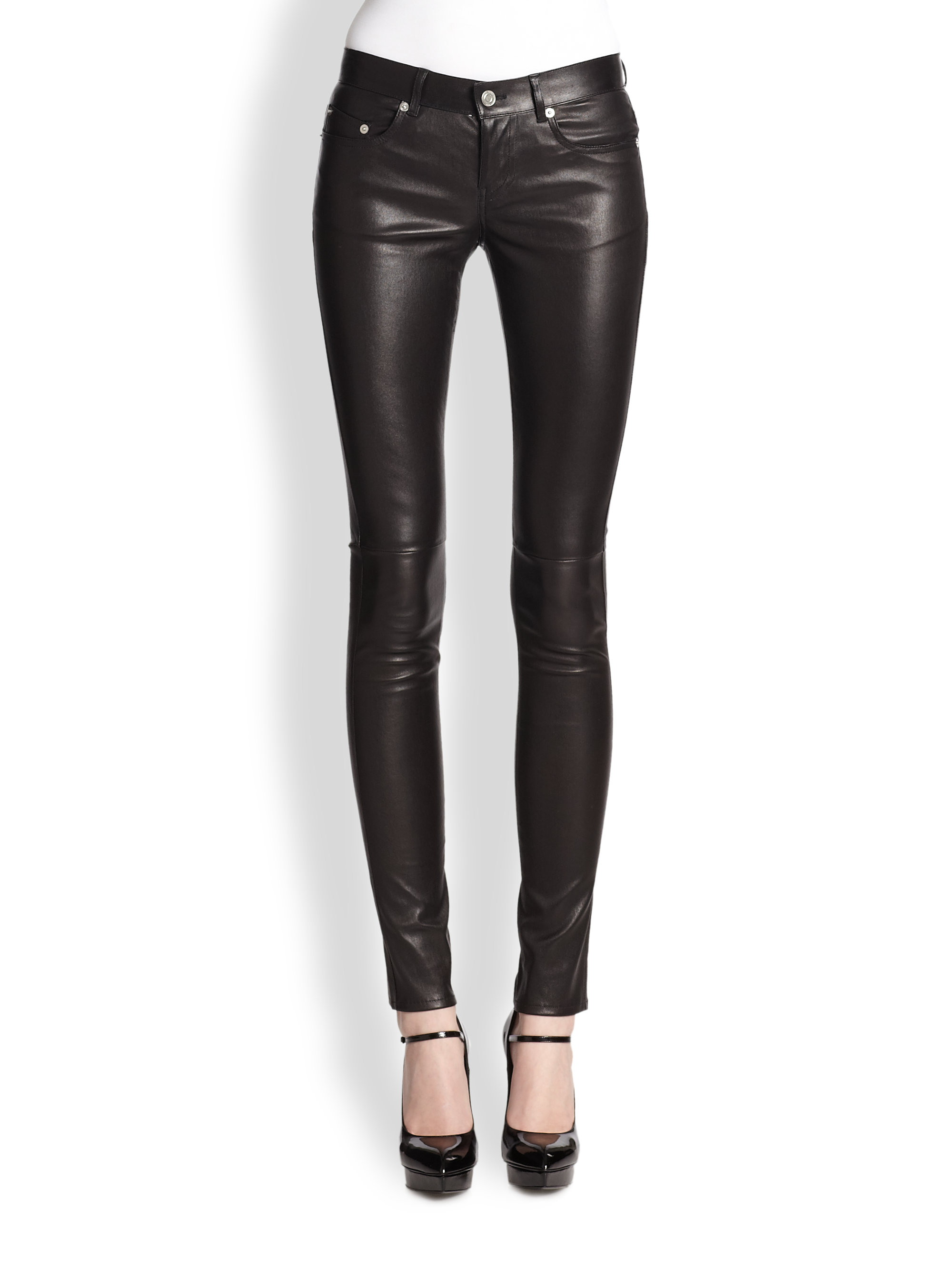 petite leather skinny jeans