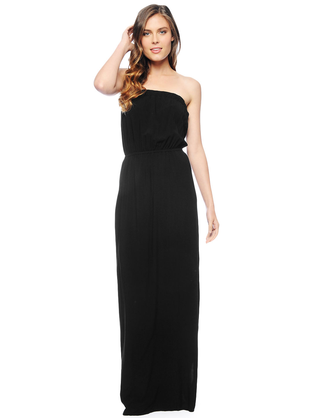 Lyst - Splendid Strapless Maxi Dress in Black