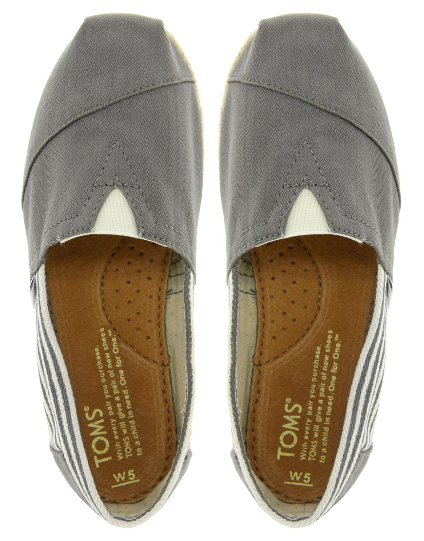 Lyst Toms Toms University Ash Gray Striped Espadrille