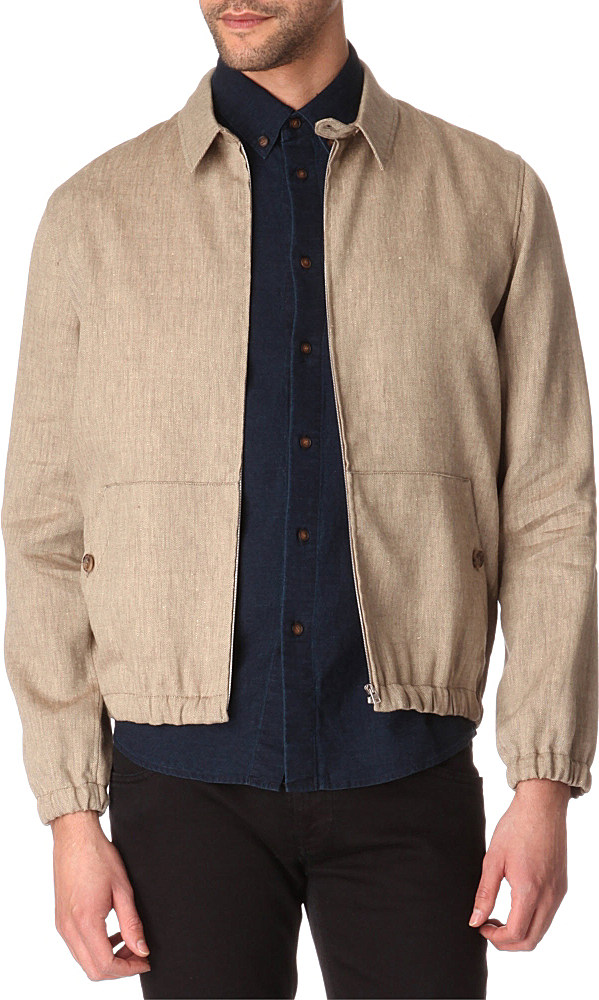 beige fred perry harrington jacket