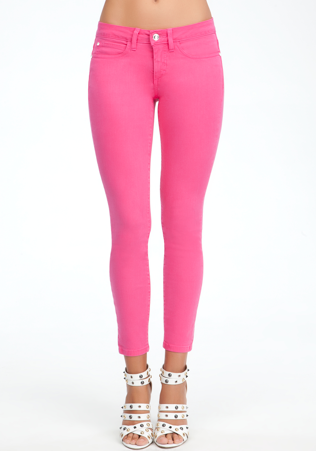 Lyst - Bebe Logo Stretch Skinny Jeans Online Exclusive in Pink