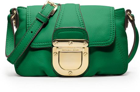 Michael Michael Kors Charlton Crossbody Leather Purse in Green (palm ...