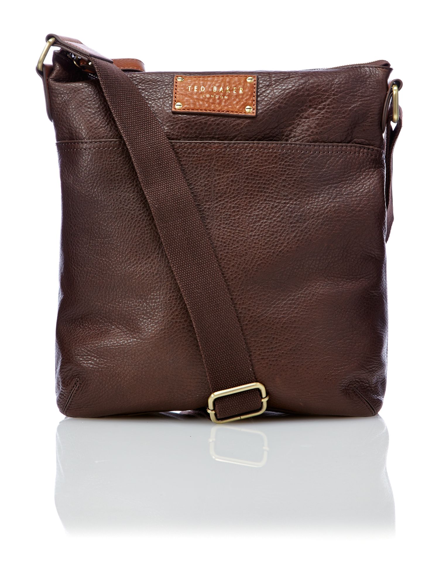 Ted Baker Leather Flight Bag in Brown for Men (chocolate) | Lyst