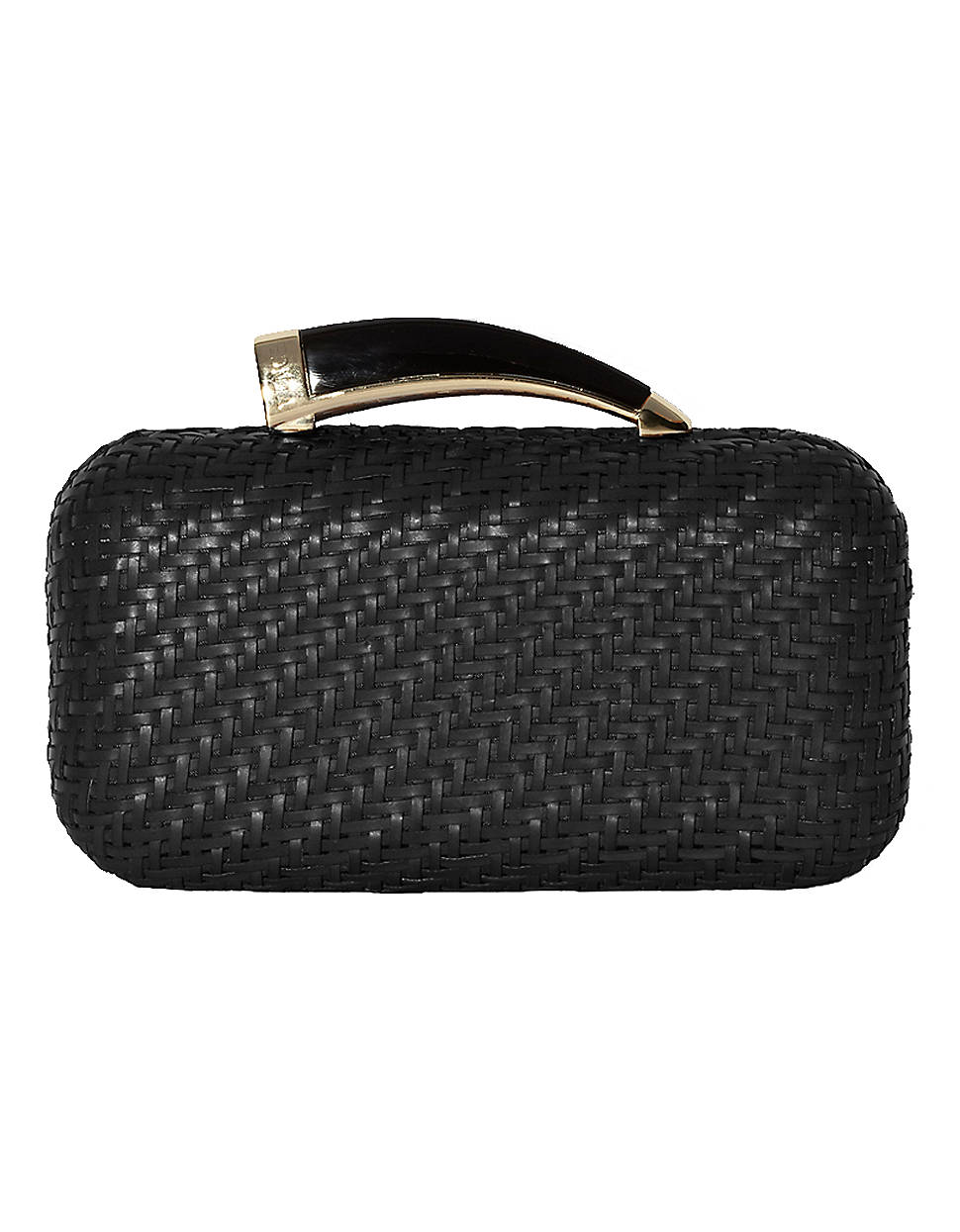 Vince Camuto Horn Woven Clutch in Black (caviar) | Lyst