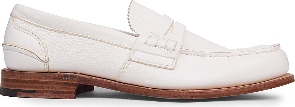 Church's Pembrey Penny Loafers in White for Men | Lyst