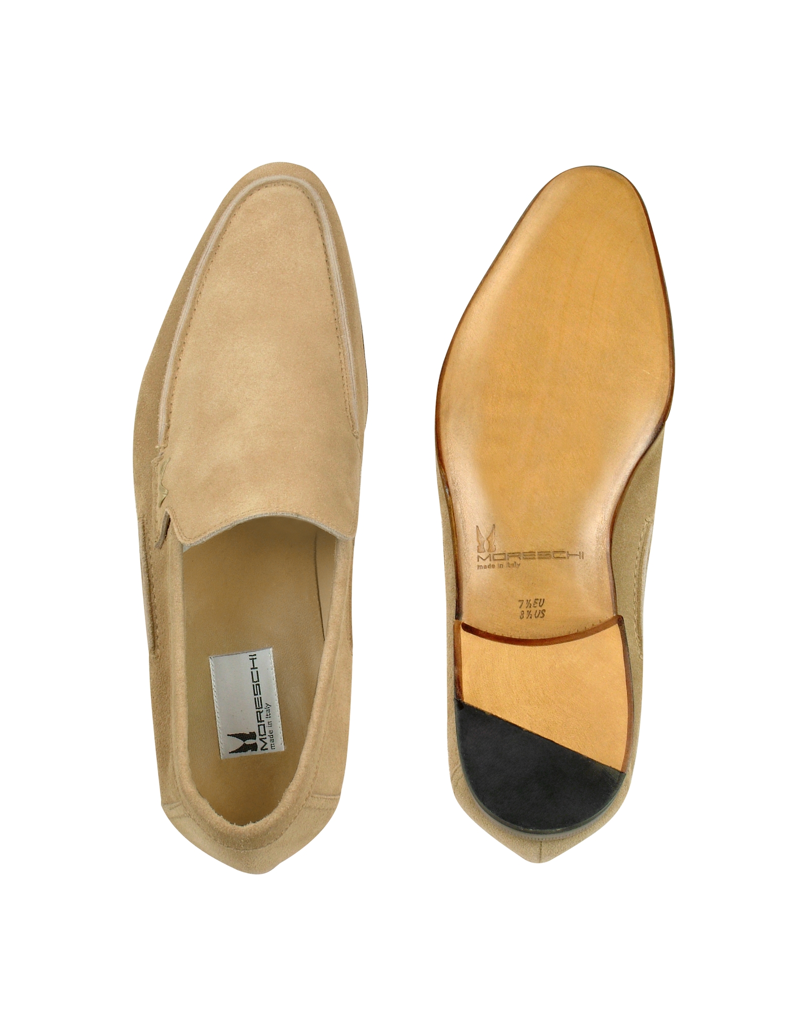 Lyst Moreschi Beige Suede Leather Shoes in Natural for Men