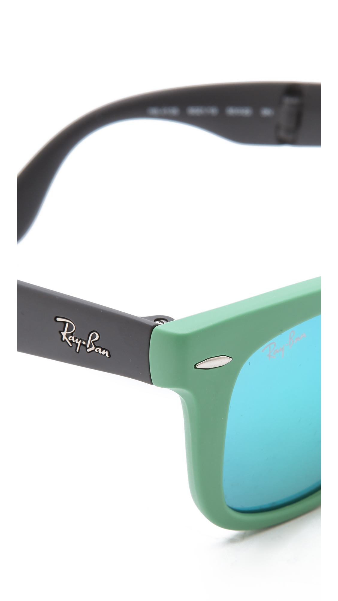 Lyst Ray Ban Folding Wayfarer Sunglasses In Green 3630