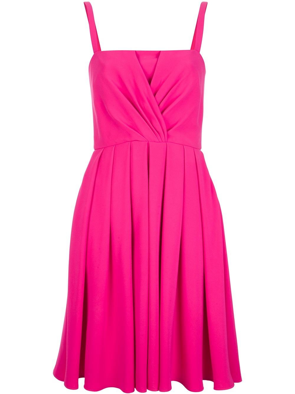 Valentino Pleated Silk Dress in Pink | Lyst